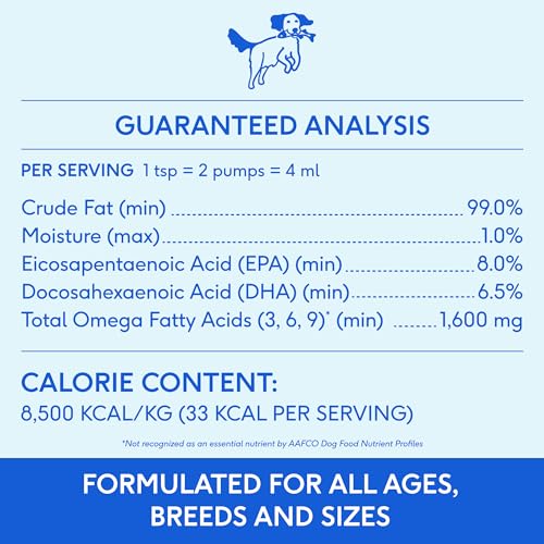 Native Pet Omega 3 Fish Oil for Dogs & Cats - Promotes Healthy Skin, Shiny Coat, & Strong Joints - Made with Wild Alaskan Salmon Oil for Dogs – Tasty, Fast-Absorbing Omega 3 6 9 Liquid Supplement-16oz