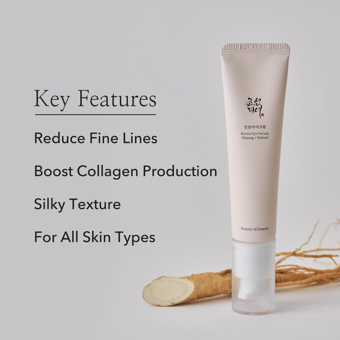 Beauty of Joseon Revive Eye Serum with Retinal Niacinamide Correction for Puffy Eye Bags Fine Lines Dark Circles Wrinkles, Korean Skin Care 30ml, 1 fl.oz