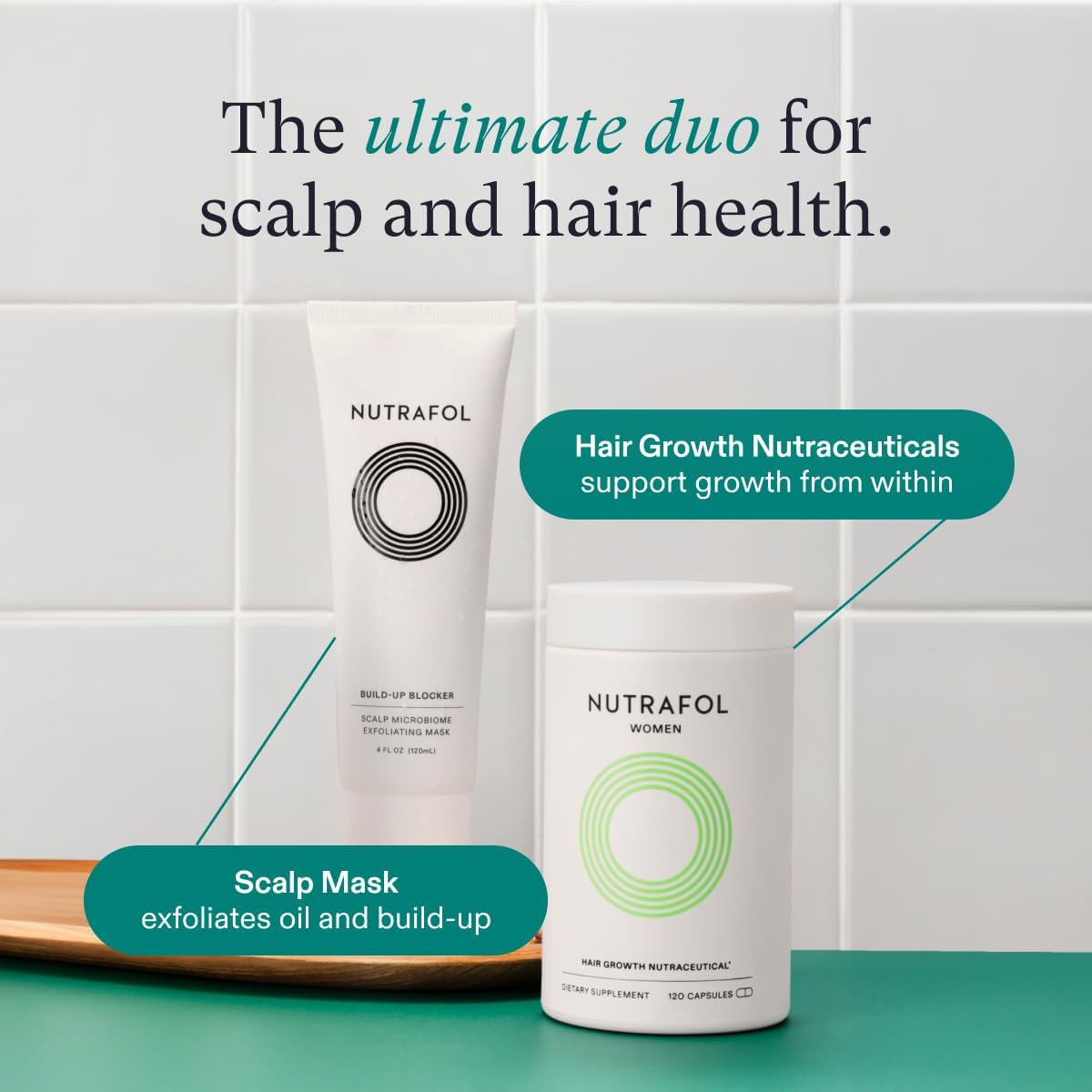 Nutrafol Exfoliating Scalp Mask, Eliminates Product Build-up and Oil for Healthier Hair and Scalp, Physician-formulated for Thinning Hair, Color and Extension Safe - 4 Fl Oz Bottle