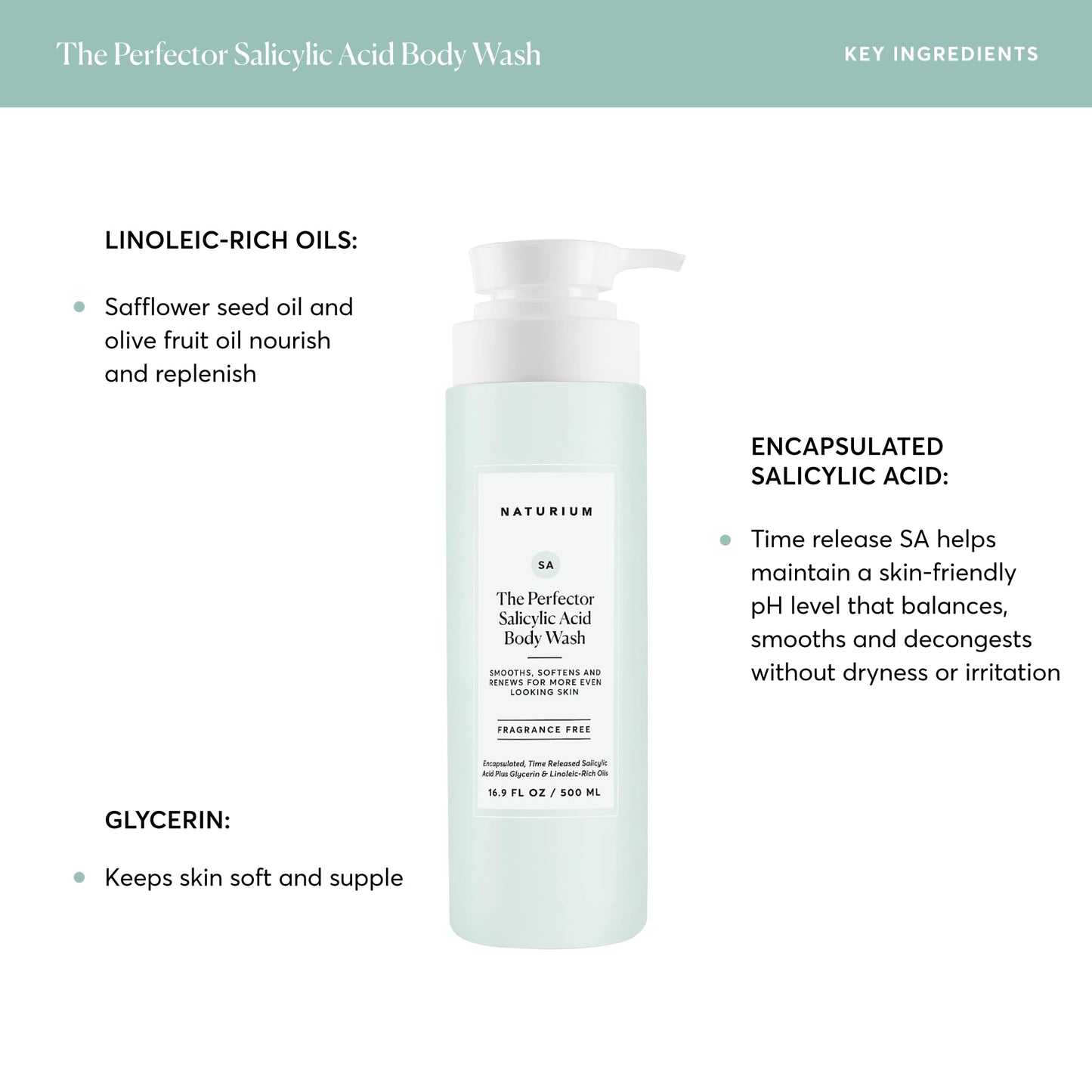 Naturium The Glow Getter Multi-Oil Hydrating Body Wash, Gentle Cleanser, 16.9 oz