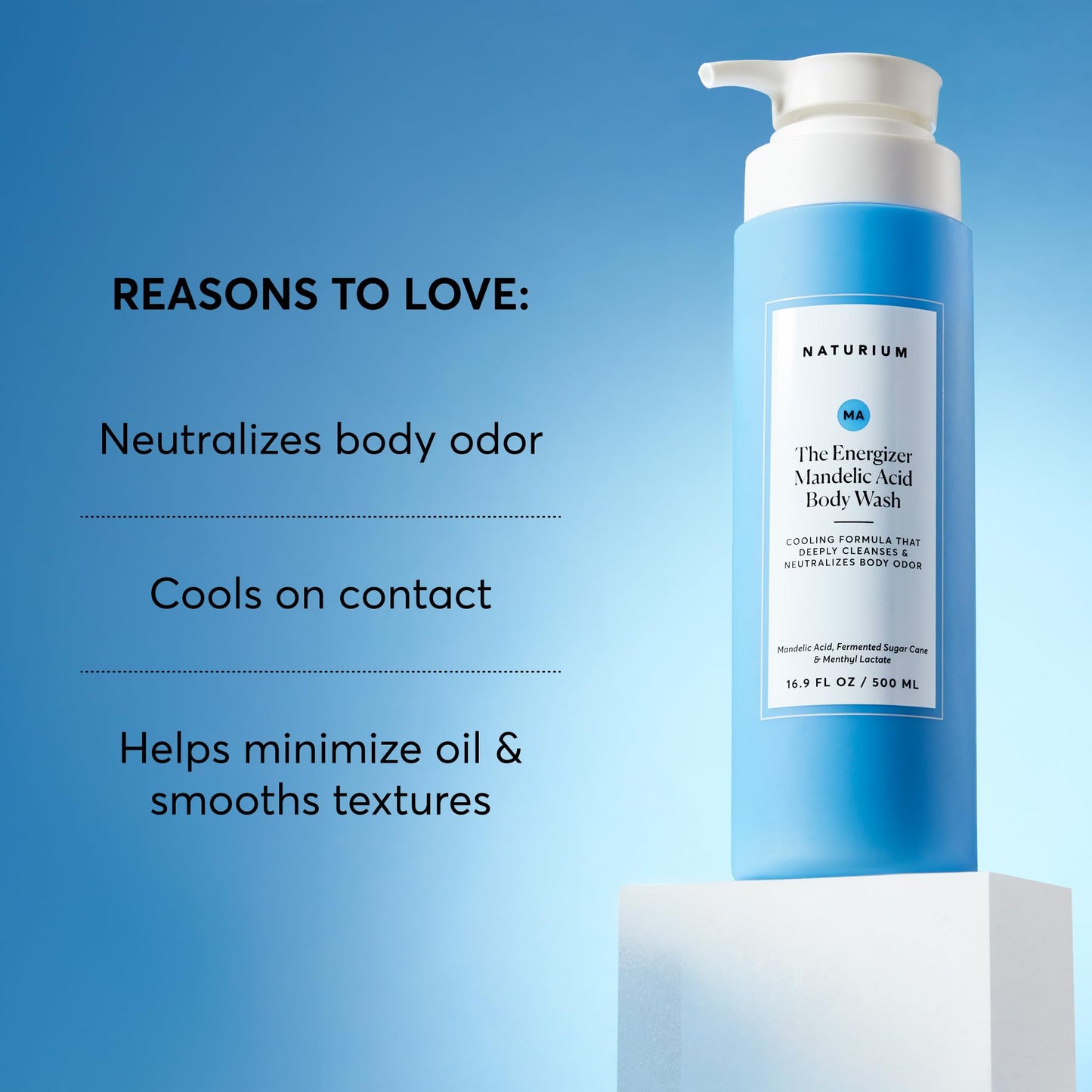 Naturium The Glow Getter Multi-Oil Hydrating Body Wash, Gentle Cleanser, 16.9 oz