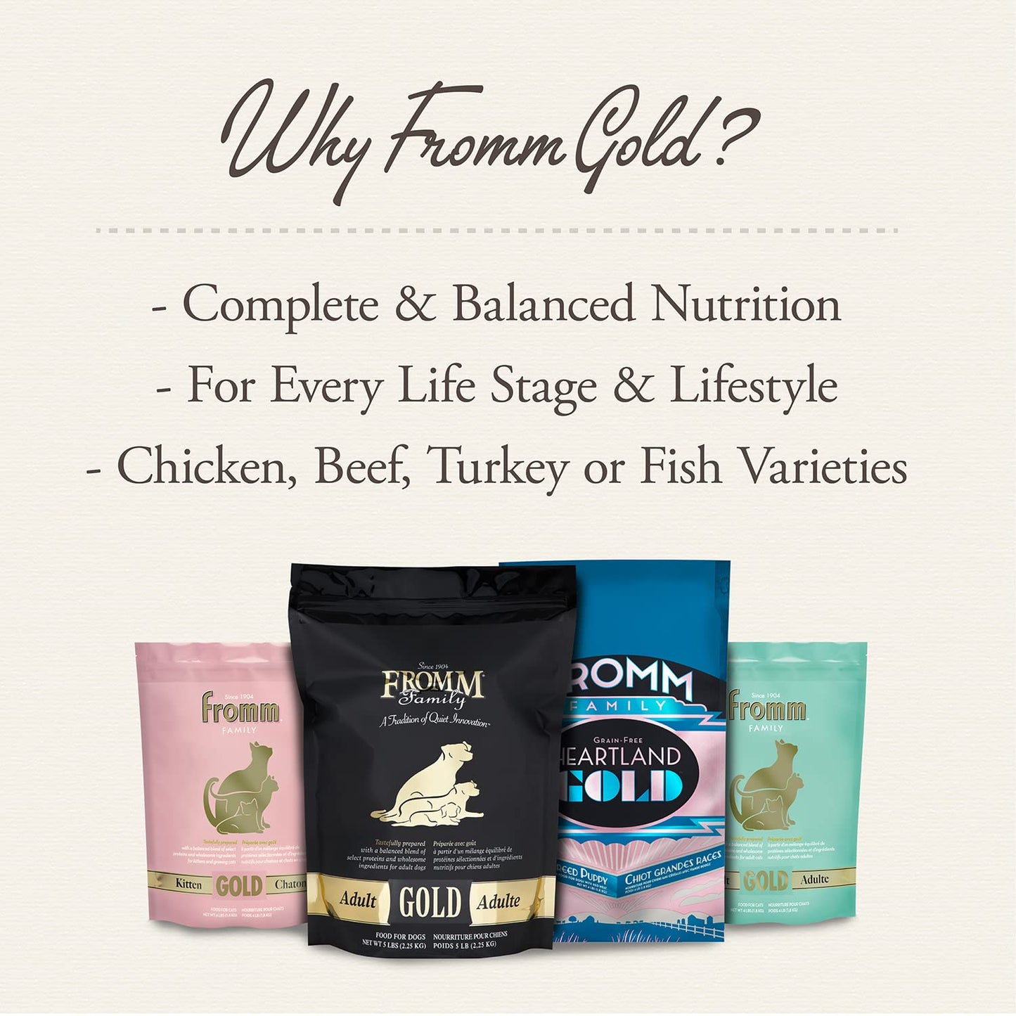 Fromm Large Breed Puppy Gold Premium Dry Dog Food - Dry Puppy Food for Large Breeds - Chicken Recipe - 30 lb