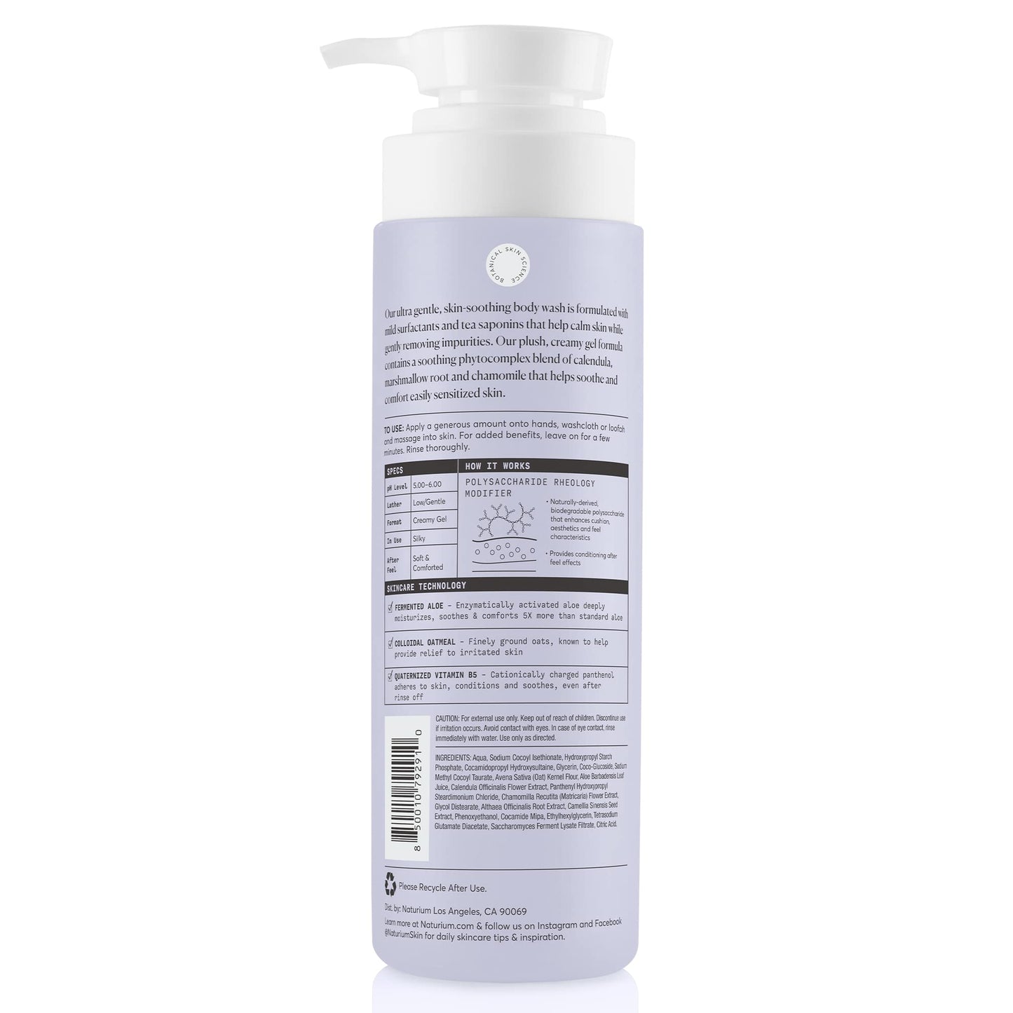 Naturium The Glow Getter Multi-Oil Hydrating Body Wash, Gentle Cleanser, 16.9 oz