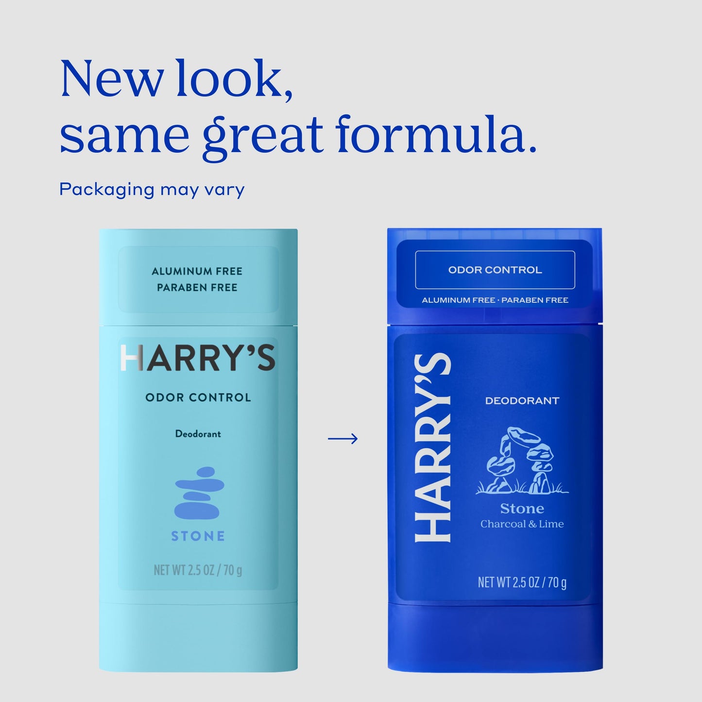 Harry's Aluminum Free Deodorant for Men - Odor Control, Stone Scent, 2.5 Oz, 3-Pack, Men's Deodorant