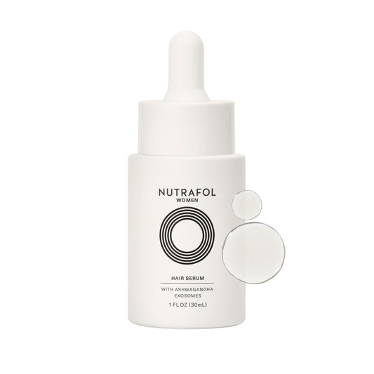 Nutrafol Women's Hair Serum, Supports Visibly Thicker and Stronger Hair, Vegan, Lightweight and Fast-Absorbing