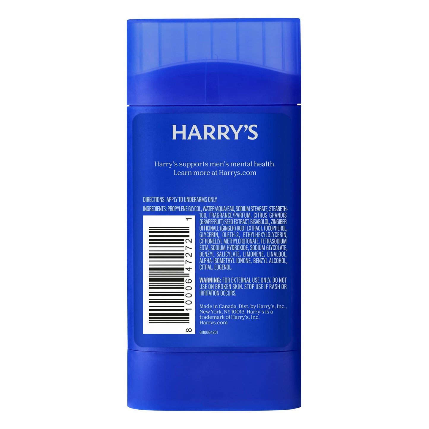 Harry's Aluminum Free Deodorant for Men - Odor Control, Stone Scent, 2.5 Oz, 3-Pack, Men's Deodorant