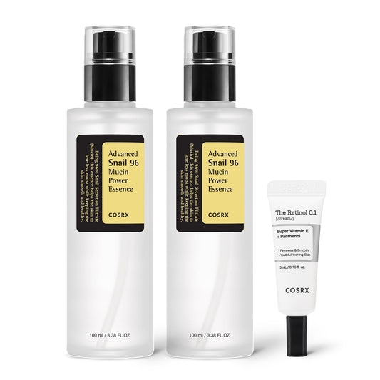 COSRX Snail Mucin 96% Power Repairing Essence 3.38 fl.oz, Hydrating Serum for Face with Snail Secretion Filtrate, Mothers day gifts for mom, Korean Skin Care